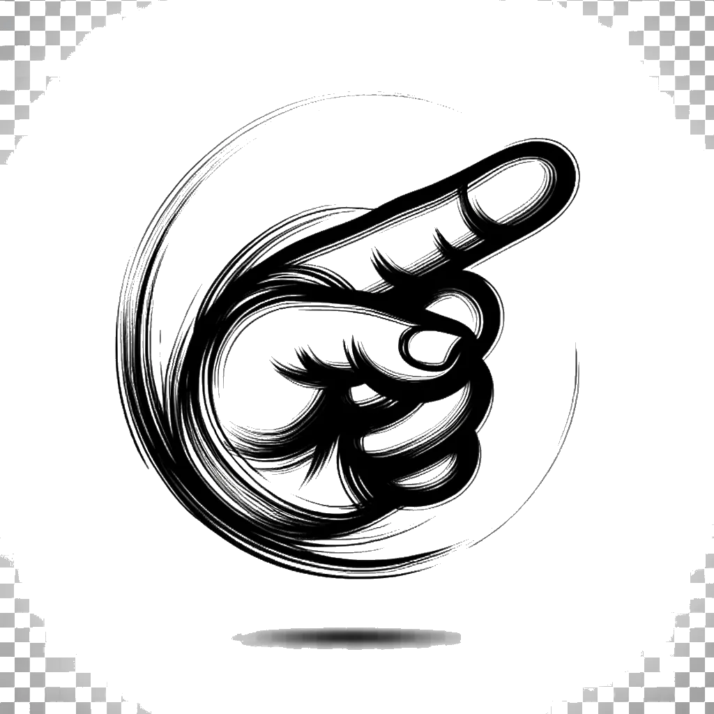 un dibujo de un dedo acusador en blanco y negro representando el tema de Asignación de la Culpa en blanco y negro.
