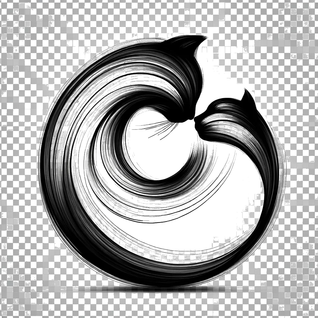 un dibujo de un gato demostrando cariño representando el tema de Cariño en blanco y negro.