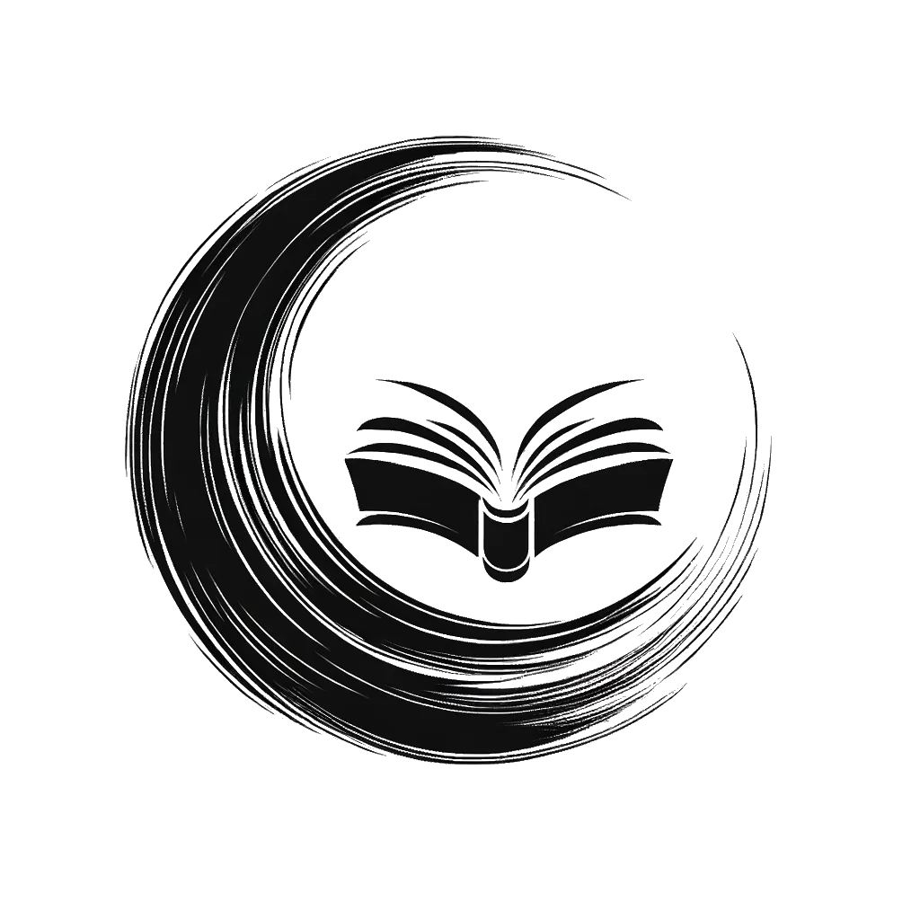 un dibujo de un libro abierto representando el tema de Consejería en blanco y negro.