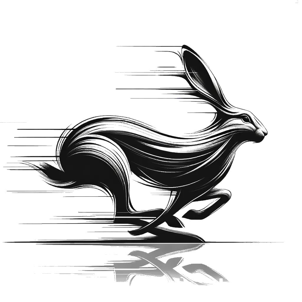 un dibujo de Correré enérgicamente. representando el tema de Crisis en blanco y negro.