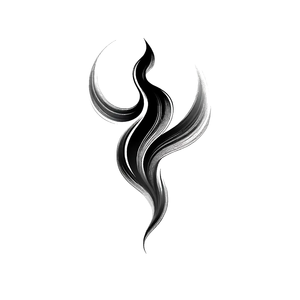 un dibujo de un espíritu representando el tema de Espíritu Santo en blanco y negro.
