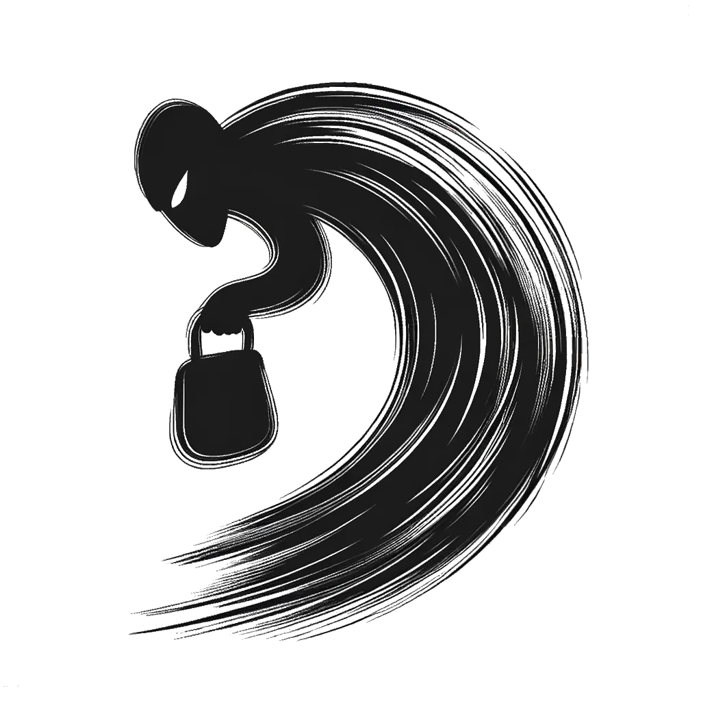 un dibujo de un carterista representando el tema de Fraude en blanco y negro.