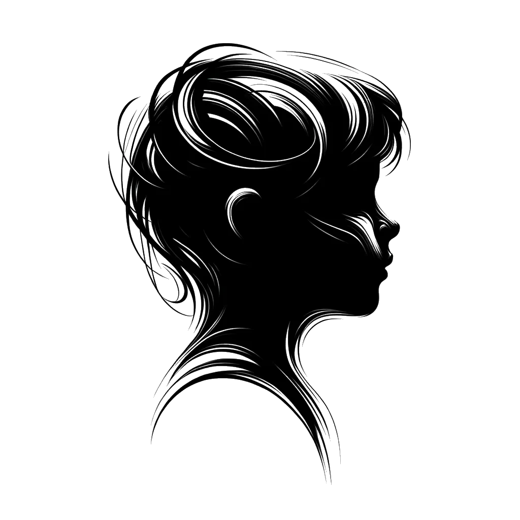 un dibujo de un niño joven representando el tema de Hijo en blanco y negro.