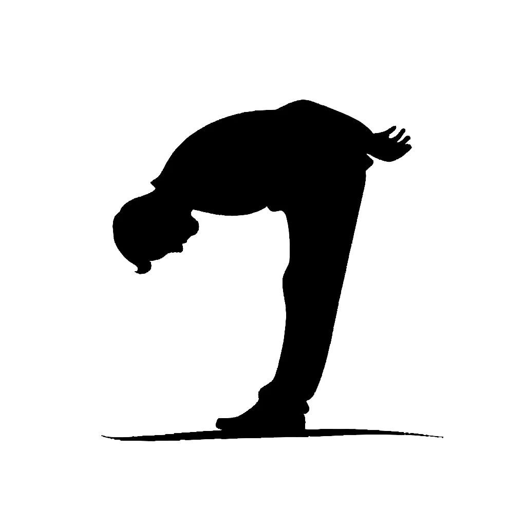 un dibujo de un hombre inclinándose representando el tema de Humildad en blanco y negro.