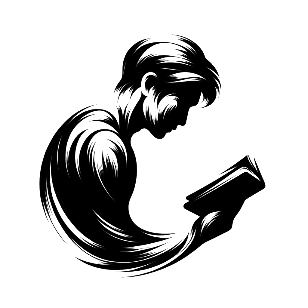 un dibujo de un hombre concentrado leyendo algo con atención representando el tema de Memorización en blanco y negro.