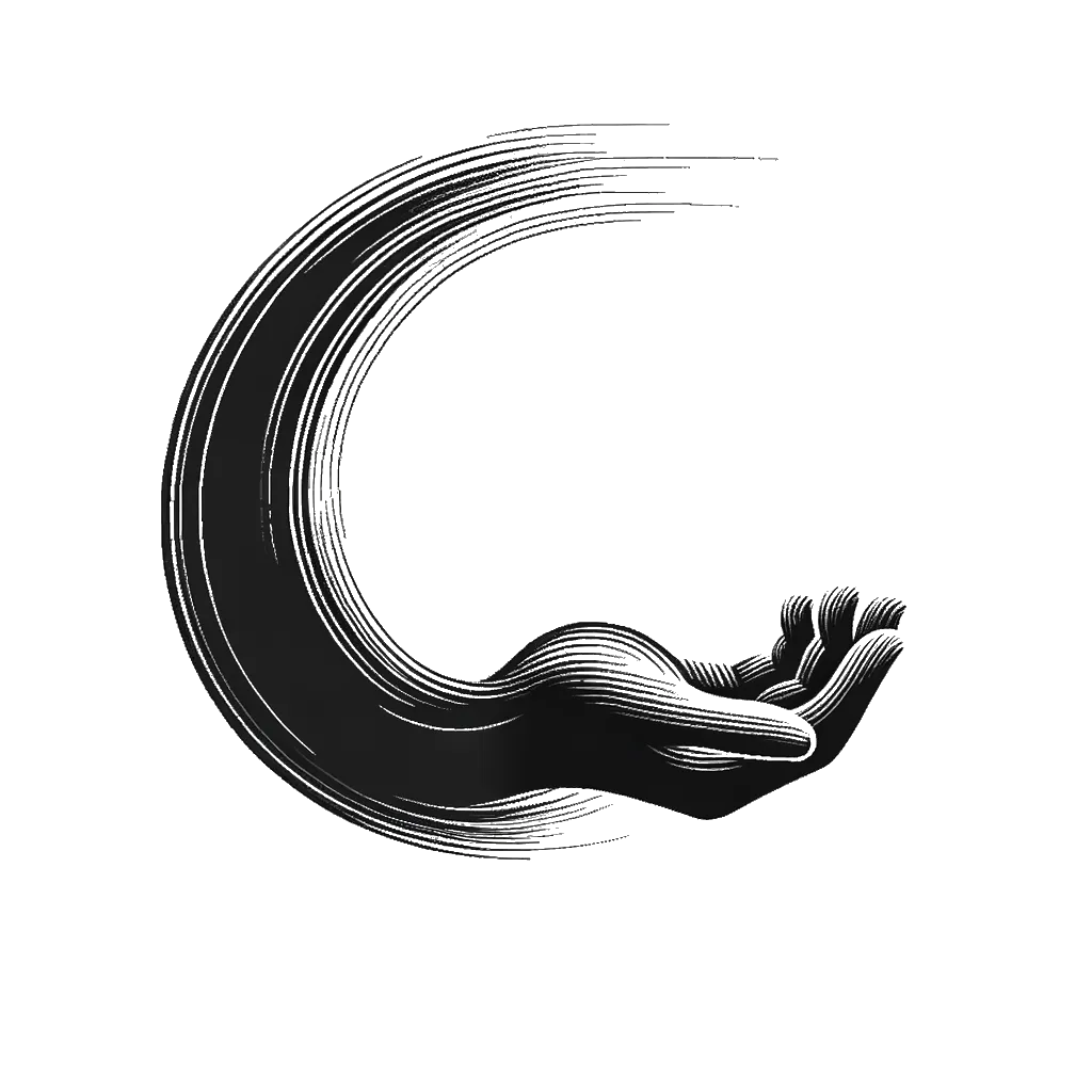 un dibujo de manos extendidas pidiendo en blanco y negro representando el tema de Mendicidad en blanco y negro.