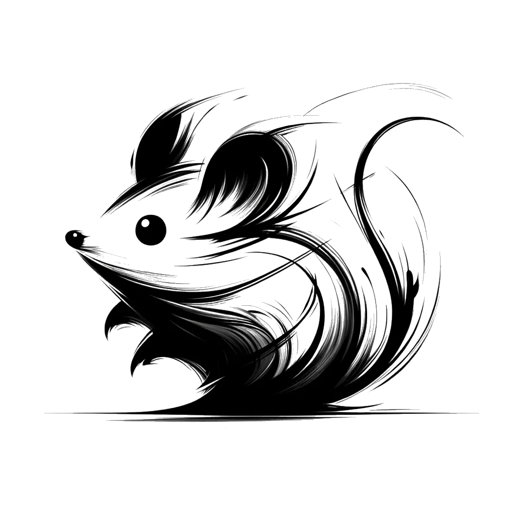 un dibujo de un ratoncito asustado representando el tema de Miedo en blanco y negro.