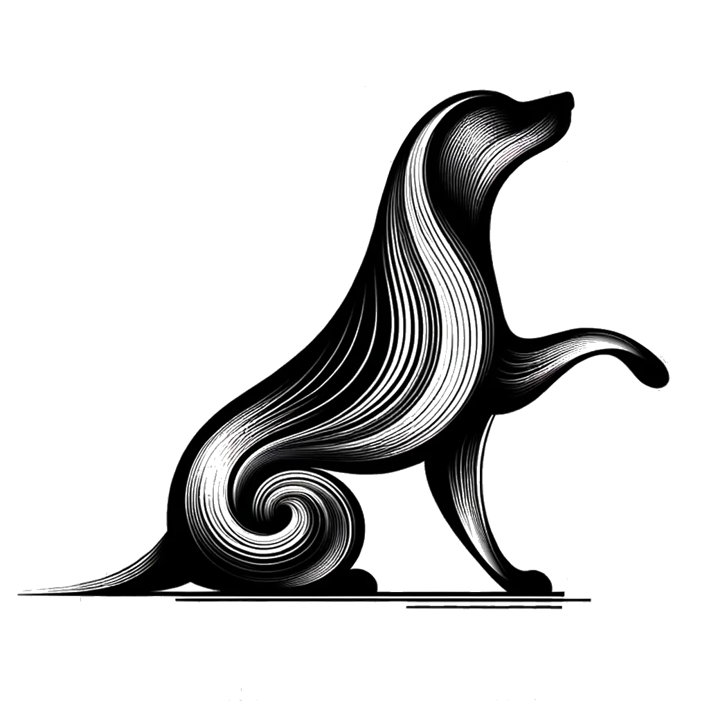 un dibujo de un perro mendigando representando el tema de Ser Merecedor en blanco y negro.