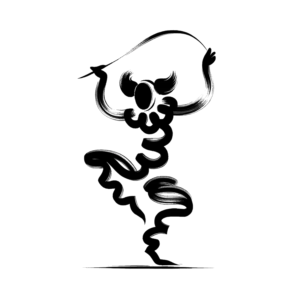 un dibujo de un payaso actuando de forma tonta representando el tema de Tontería en blanco y negro.